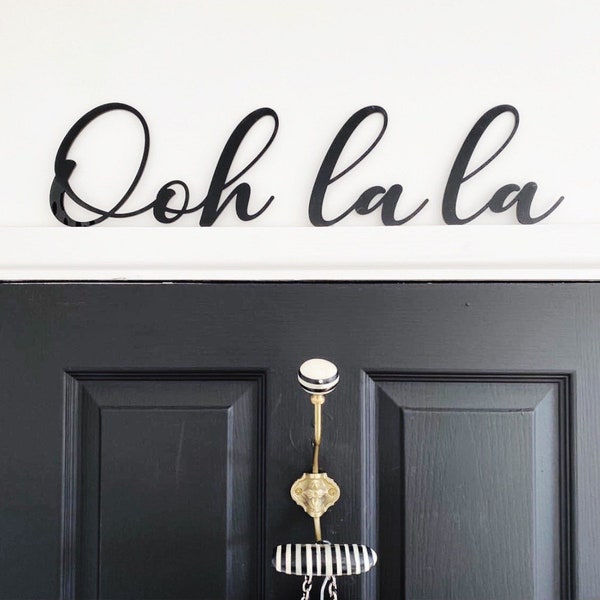 Ooh la la script wall lettering Bedroom Dressing Room Decor