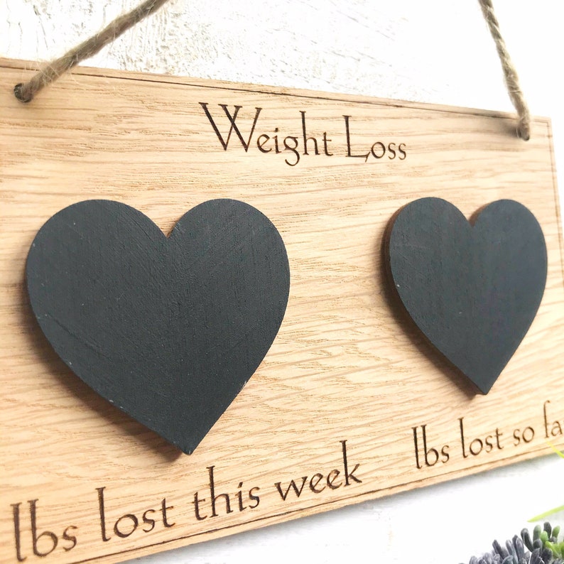 Weight Loss Countdown Plaque Sign Handmade Chalkboard Etsy