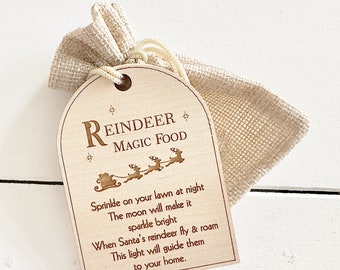 Reindeer Magic Food | Santa’s | Christmas Decoration | Christmas Eve Box Gift | Father Christmas | Tree Decor | Personalised | 2023 | UK