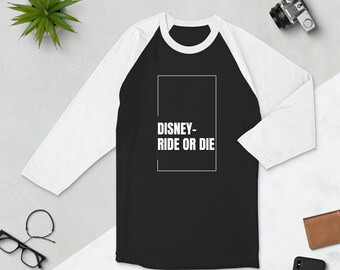 Koszulka Disney Ride or Die z rękawem 3/4 typu raglan, dorośli, unisex