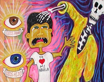 FEAR NOT limited EDITION print RT VEGAS signed original outsider folk lowbrow