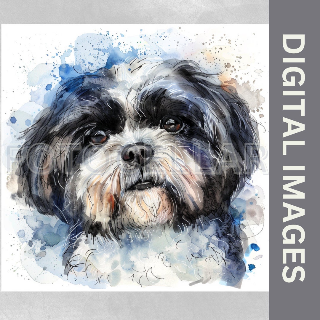 Shih Tzu Umbrella - Watercolor Shih Tzu Umbrella - Watercolor
