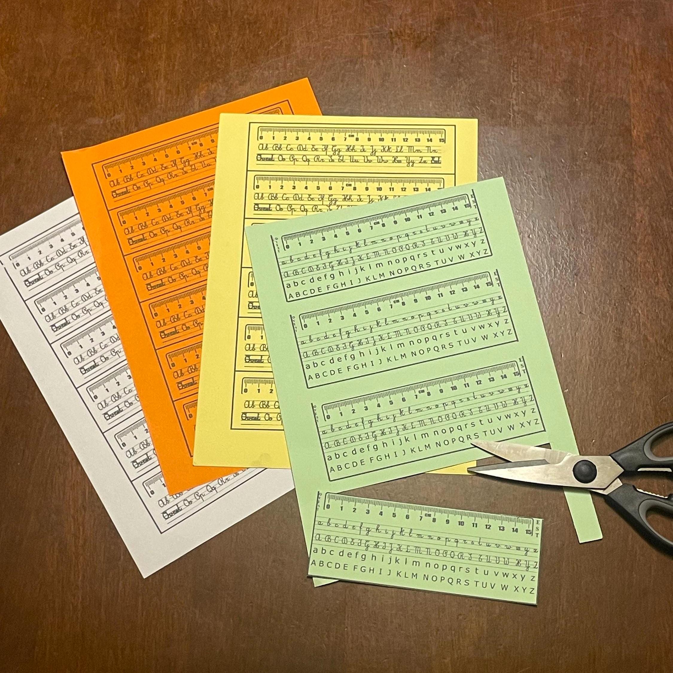 Bookmark Cursive Cursive Educational Bookmark and Large Ruler - Learn to Write in ...