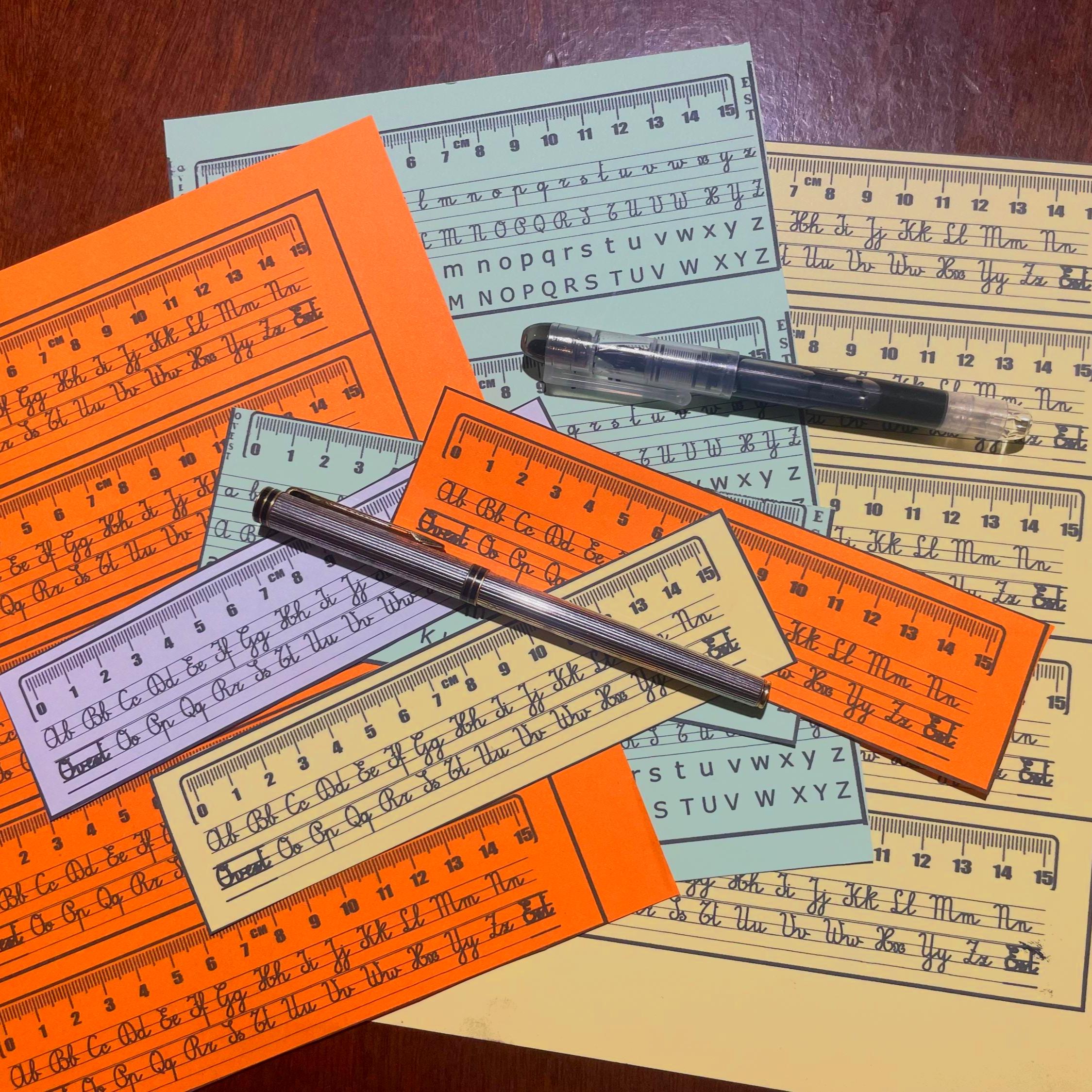 Bookmark Cursive Cursive Educational Bookmark and Large Ruler - Learn to Write in ...