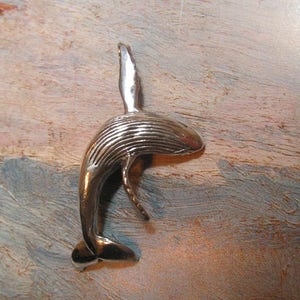 Humpback Whale Pendant In Sterling Silver image 1