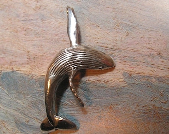 Humpback Whale Pendant In Sterling Silver