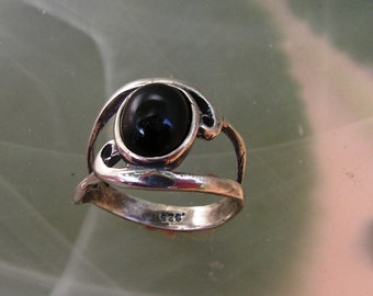 Onyx Ring In Sterling Silver