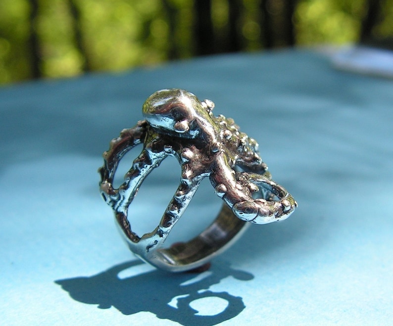 Octopus Ring In Sterling Silver image 2