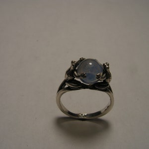 Frog Ring with Opalite in Sterling Silver image 6