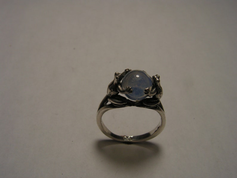 Frog Ring with Opalite in Sterling Silver image 6