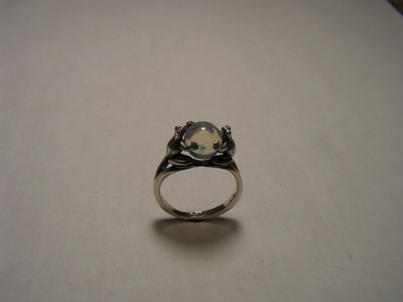 Frog Ring with Opalite in Sterling Silver image 8