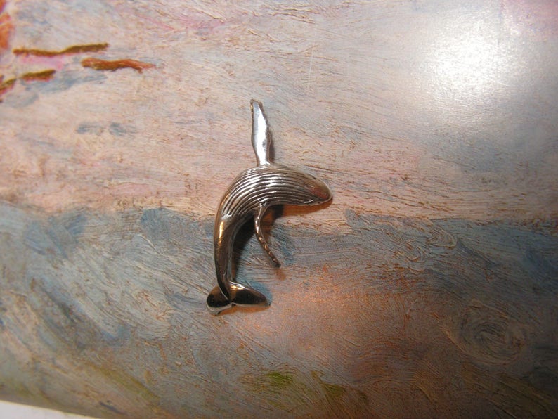 Humpback Whale Pendant In Sterling Silver image 1