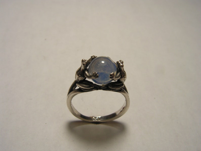 Frog Ring with Opalite in Sterling Silver image 7
