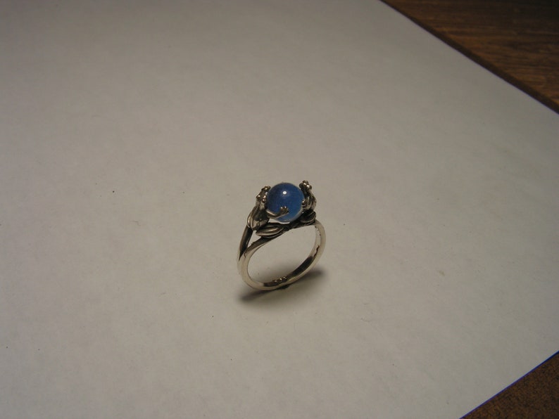 Frog Ring with Opalite in Sterling Silver image 4