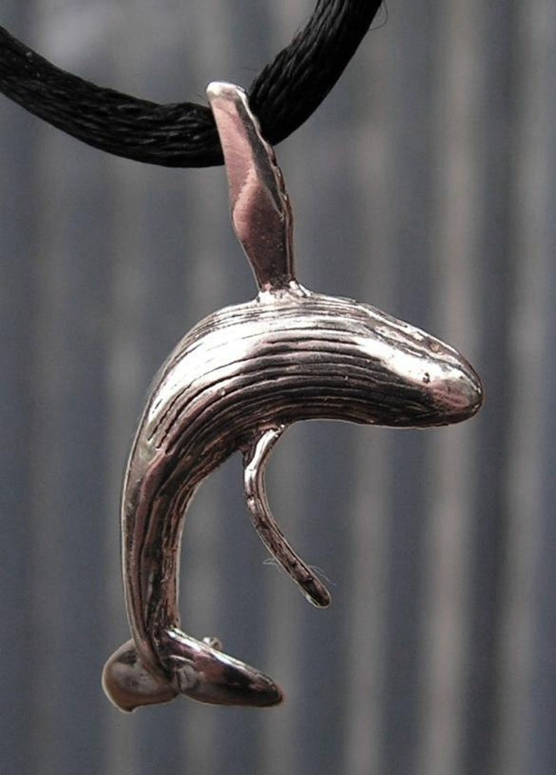 Humpback Whale Pendant In Sterling Silver image 2