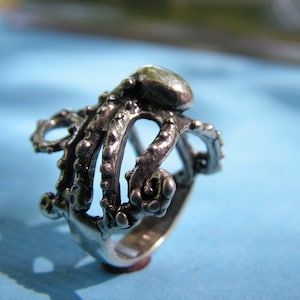 Octopus Ring In Sterling Silver image 4