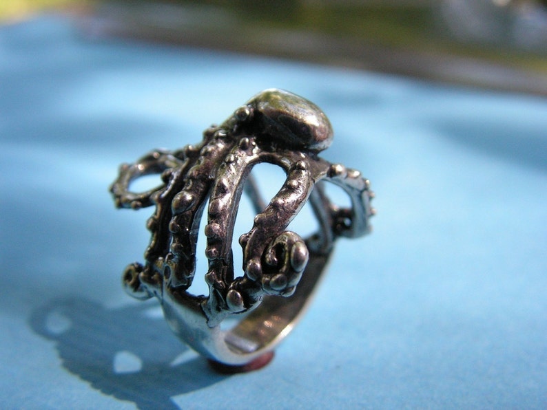 Octopus Ring In Sterling Silver image 4