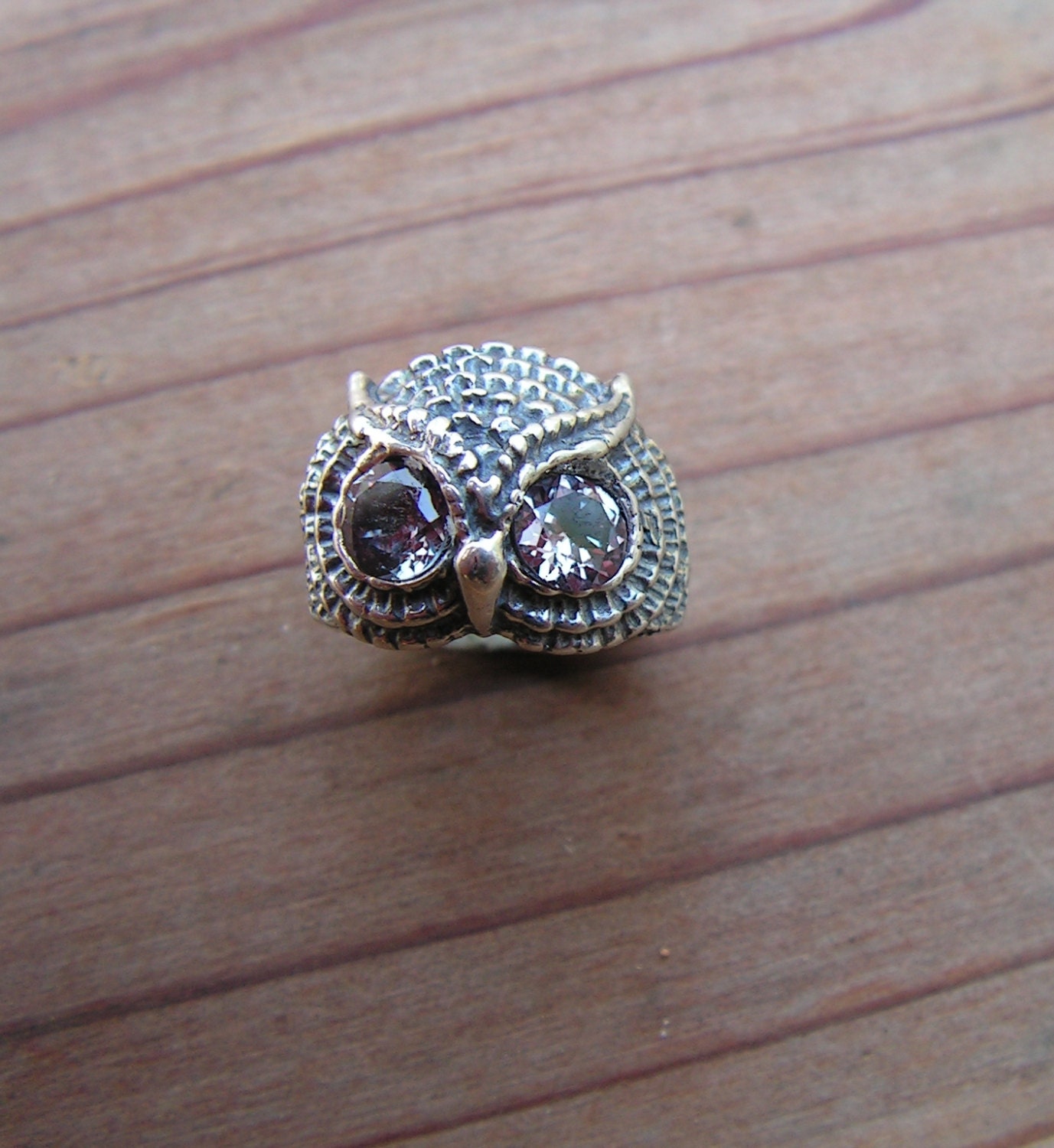 Owl Ring With Alexandrite Eyes in Sterling Silver - Etsy