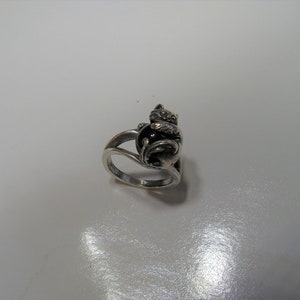 Kitten Ring With Black Onyx and Sterling Silver image 4