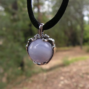 Mermaids Pendant With Blue Lace Agate And Sterling Silver