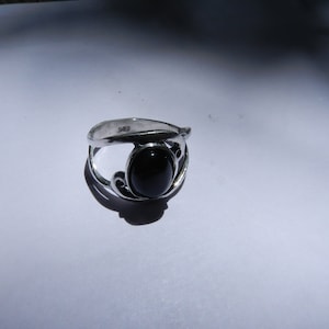 Onyx Ring In Sterling Silver image 2