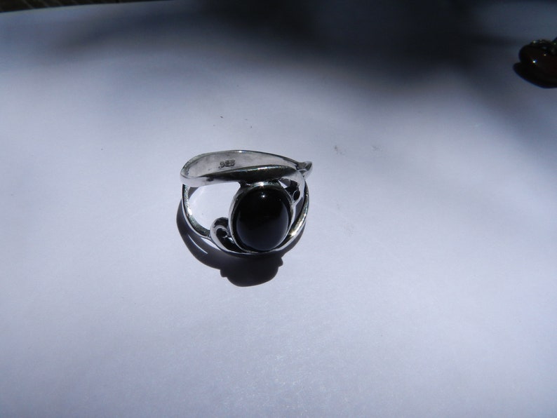 Onyx Ring In Sterling Silver image 2