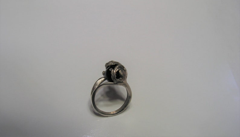 Kitten Ring With Black Onyx and Sterling Silver image 5