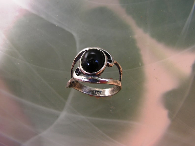 Onyx Ring In Sterling Silver image 1