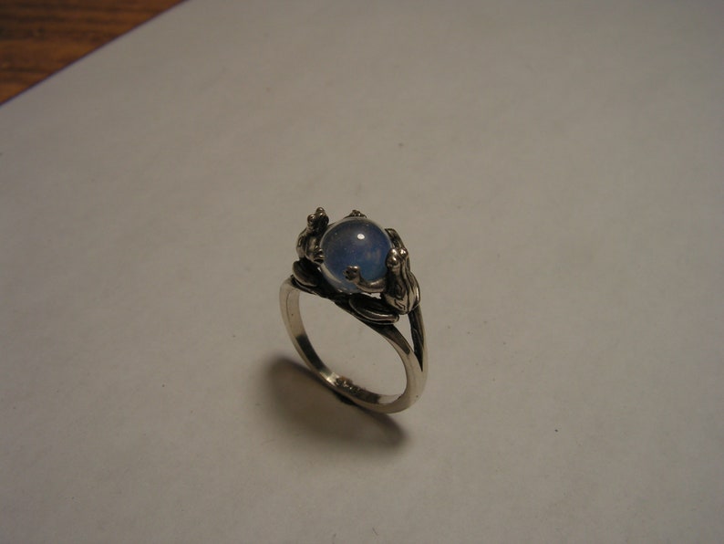 Frog Ring with Opalite in Sterling Silver image 5