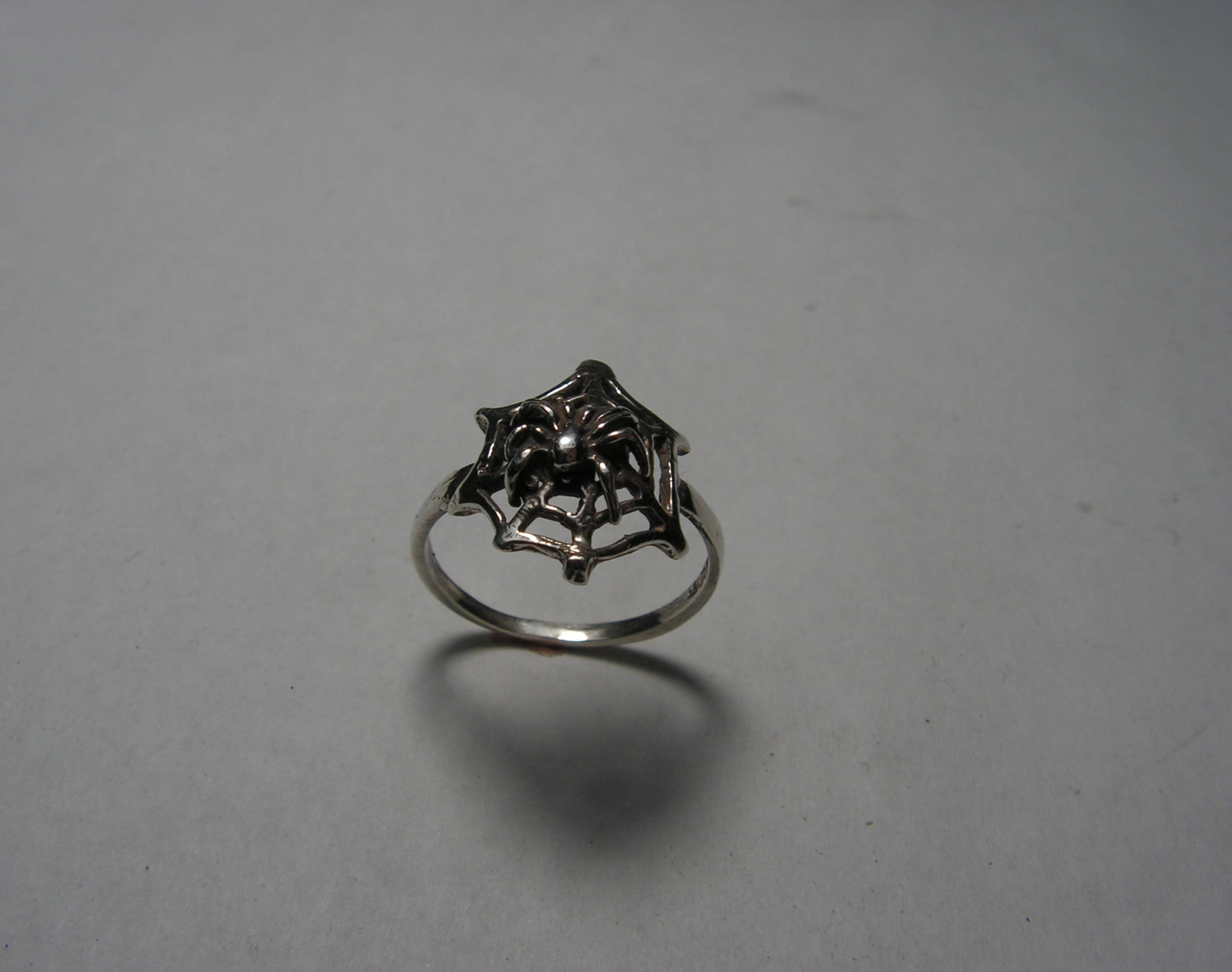 Spider on Web Ring in Sterling Silver - Etsy