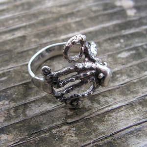 Octopus Ring In Sterling Silver image 3