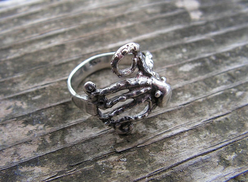 Octopus Ring In Sterling Silver image 3