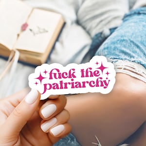 Scheiß auf das Patriarchat Vinyl Aufkleber, feministische Aufkleber, süße Flasche Aufkleber, Laptop Aufkleber, wasserfester Aufkleber, Frauenrechte
