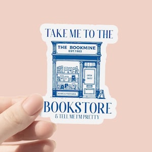 Take me to the Bookstore & Tell me I'm Pretty Vinyl Aufkleber, Buchliebhaber Aufkleber, trendiger Retro Aufkleber, süßer Aufkleber, eBook Kindle Reader