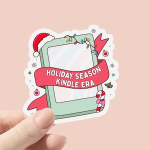 Adesivo Kindle Era per le feste, adesivo invernale natalizio, adesivo natalizio accogliente per custodia Kindle, adesivo carino alla moda per i libri, regalo di libri