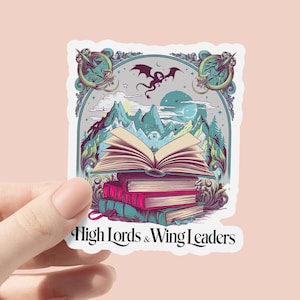 Hohe Lords und Flügel Anführer Vinyl Aufkleber, ACOTAR Merch, Fantasy Reader, Dragon Fourth Wing, Kindle Aufkleber, Iron Flame, Rhysand, Velaris