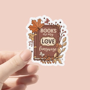 Bücher sind meine Liebe Sprache Vinyl Aufkleber, Buch Aufkleber, Flasche Aufkleber, Laptop Aufkleber, wasserdichter Aufkleber, Kindle eBook Reader