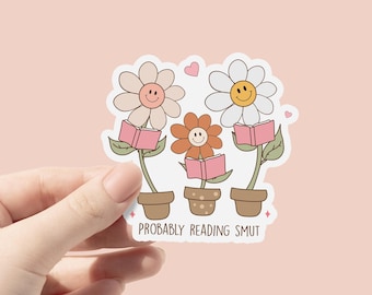 Waarschijnlijk vinylsticker lezen, leesgrage sticker, boekenliefhebber cadeau, leesgrage merchandise, Kindle-sticker, leesliefhebber, leesliefhebber