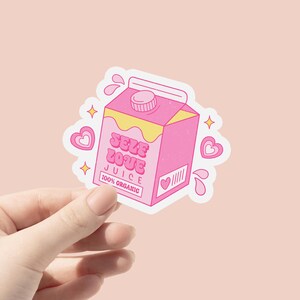 Autocollant en vinyle pour jus d'amour de soi | Stickers motivants | Autocollants d'affirmation | Stickers pour ordinateur portable Juice Box | Décalcomanies imperméables