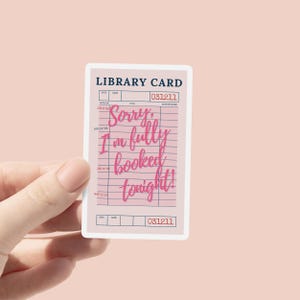 Autocollant en vinyle, Autocollant pour carte de bibliothèque, Cadeau pour amoureux des livres, Merch livresque, Autocollant Kindle, Amateur de lecture