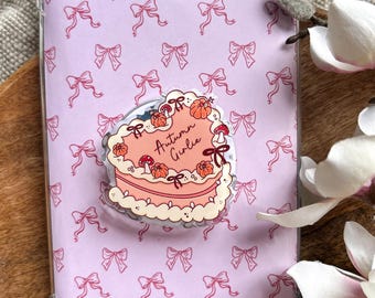 Autumn Girlie Birthday Cake Kindle Phone Grip Fall Magnetic Kindle Holder Kindle Accessories Bookish Merch Gift for Book Lover Pumpkin Spice