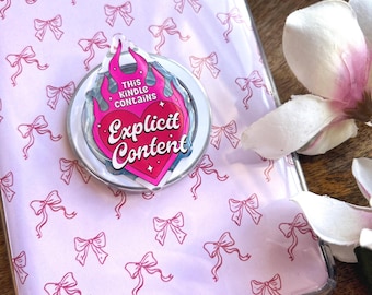 This Kindle Contain Explicit Content Kindle Phone Grip Smutty Smut Reader Magnetic Kindle Holder Kindle Accessories Bookish Merch Book Lover