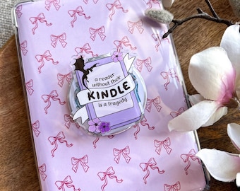 Een lezer zonder hun Kindle is een tragedie Kindle-telefoongreep Magnetische Kindle-houder Accessoires Bookish Merch Gift Book Lover