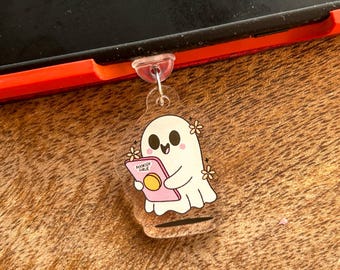 Charm acrílico para lector electrónico Kindle, Charm para teléfono con temática de libros, Accesorios decorativos para Kindle, Artículos de libros, Accesorios para teléfono, Tapón antipolvo con conector micro USB-C