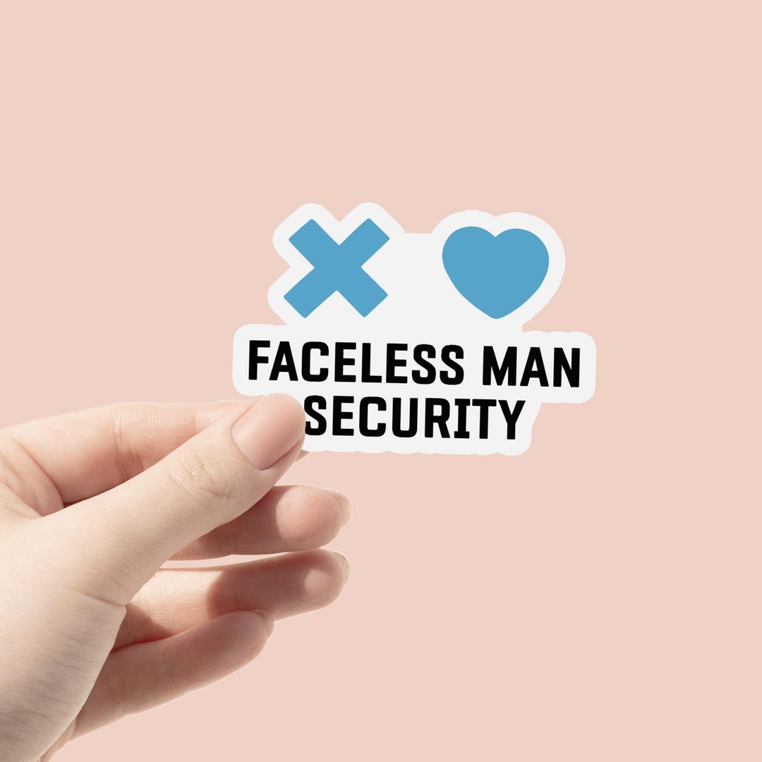 Dark Romance Faceless Man Security Vinyl Sticker, Kindle Sticker ...