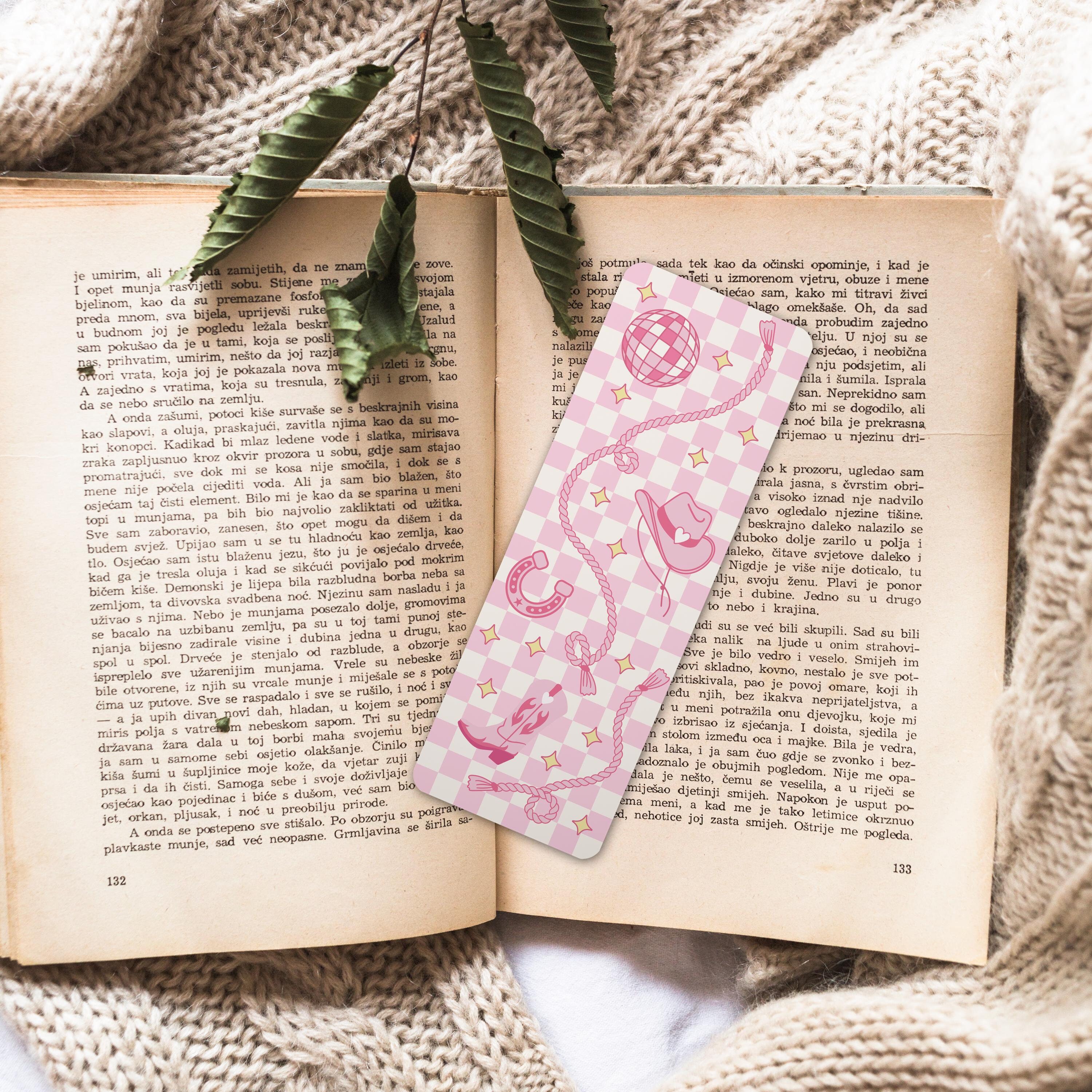 Cowgirl Disco Bookmark, Cowboy Western Bookmark, Cute Pink Bookmark ...