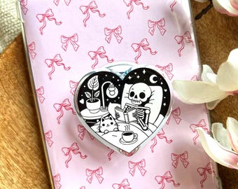 B-klass söt skelettläsning Kindle-grepp boklig, telefon trendig söt estetisk höst, rabatterad magnetisk Kindle-hållare Ghost Kindle