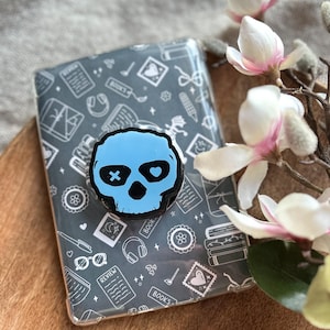 Dark Romance Gesichtsmaske Schädel Sicherheit Kindle Griff Magnetisch Kindle Halter Zubehör Bookish Merch Geschenk Stalker Romanze Buchliebhaber