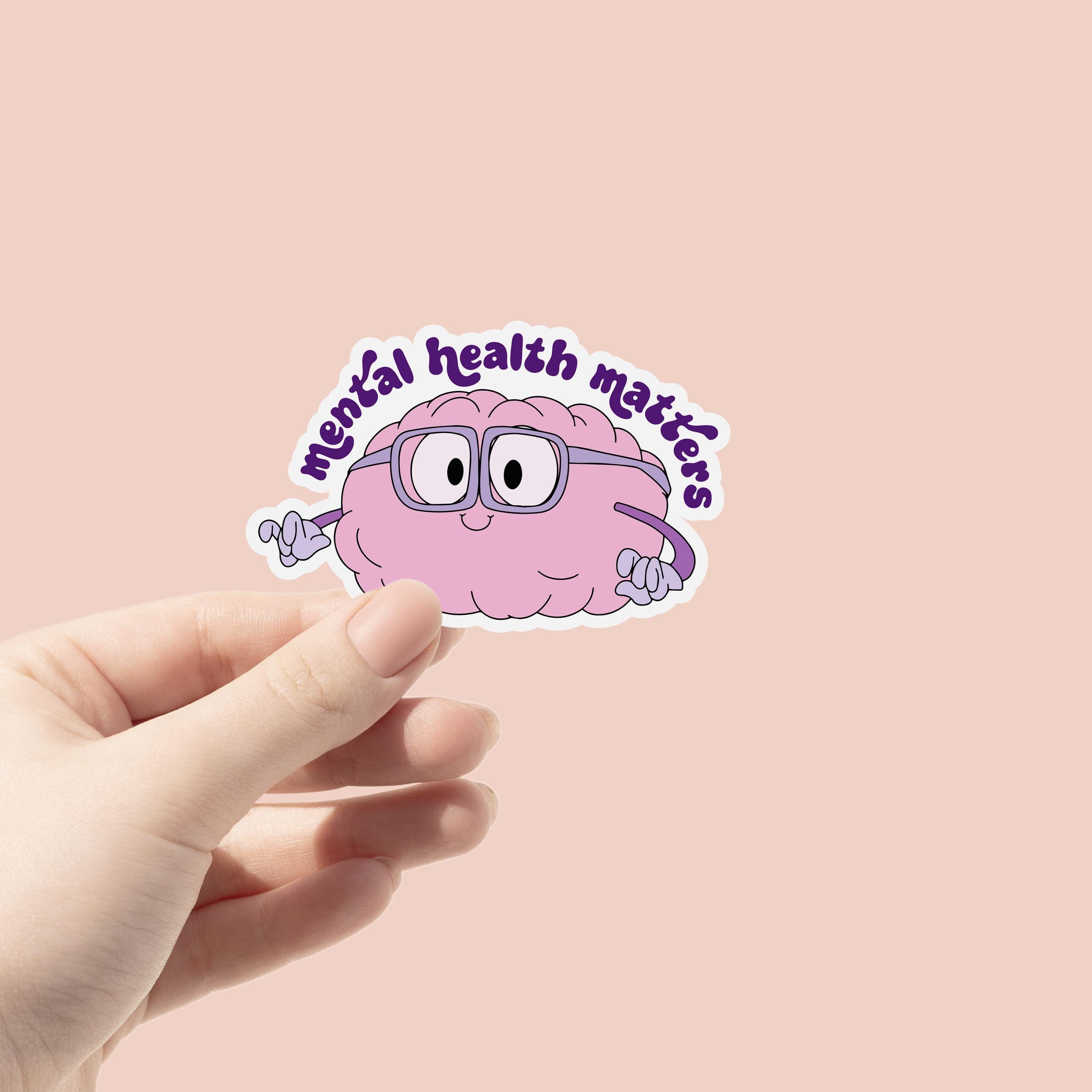 Mental Health Matters Vinyl Sticker, Mental Health Positive Vibes ...