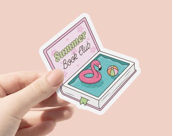 Summer Book Club Vinyl Sticker, Book Lovers Sticker, Book Sticker, Bookish Gifts, Book Edition Sticker, Beach Lover, Book Merch
